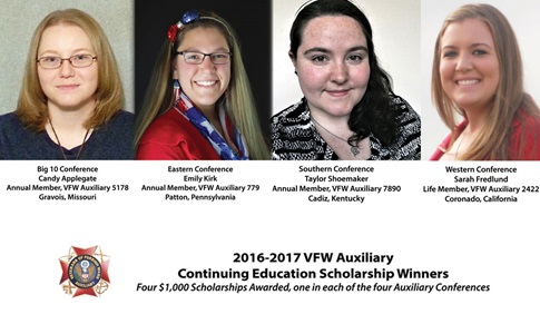 VFW Auxiliary Scholarship Winners