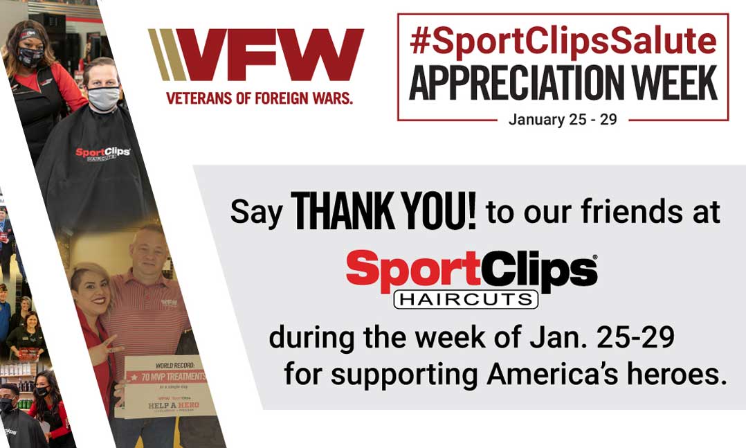 2021 SportClipsSalute to thank them for their support of the VFW