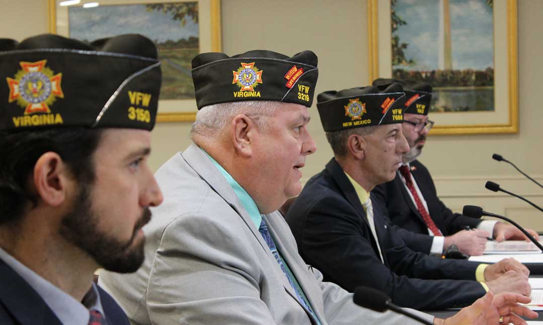 VFW representatives testimony before joint session of Congress
