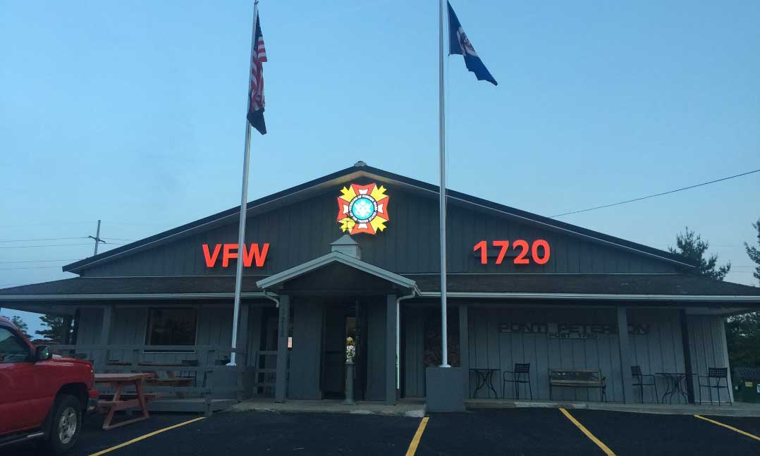 Front of VFW Post 1720's building
