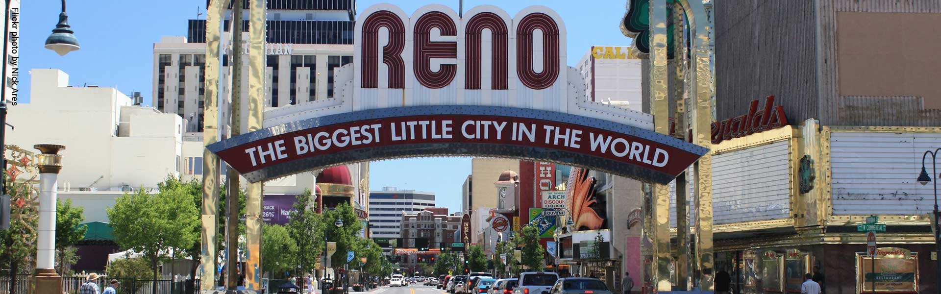 Reno the biggest little city in the world sign
