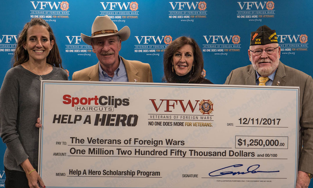 Goal-shattering $1.25 Million Donated by Sport Clips Haircuts to VFW