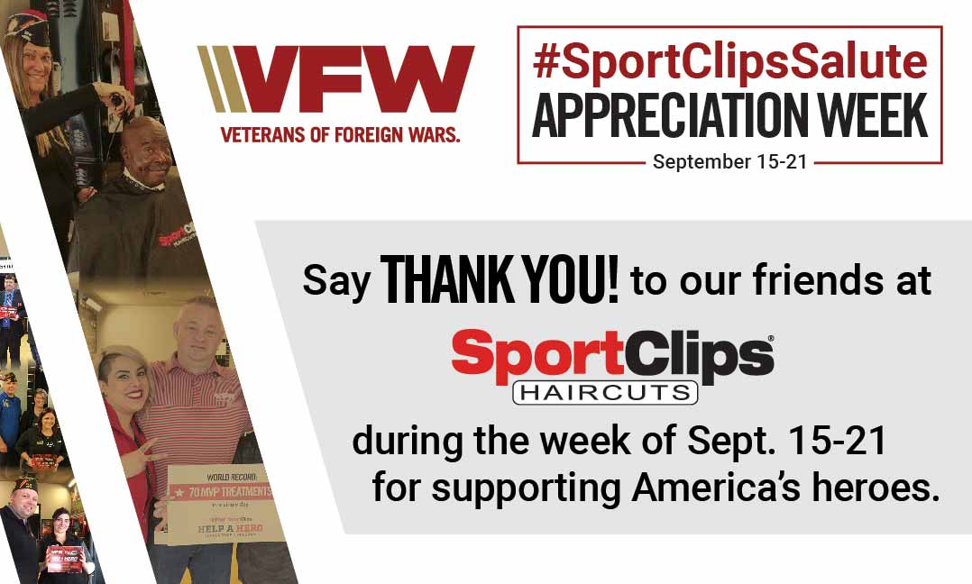 VFW Members Kick Off SportClipsSalute Week