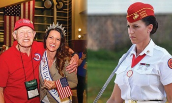 Kim Galske is a Marine Corps veteran who served from 1996-2001 and was named Mrs. Wisconsin in 2019