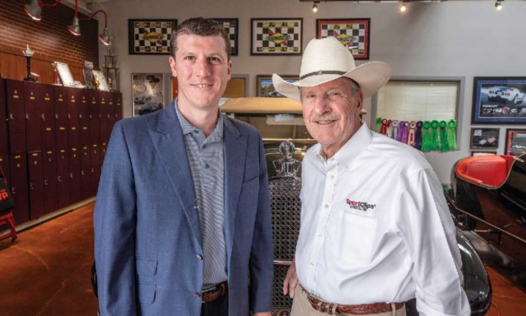 Sport Clips CEO Edward Logan (left) and his father, Sport Clips Haircuts founder and VFW Life member Gordon Logan