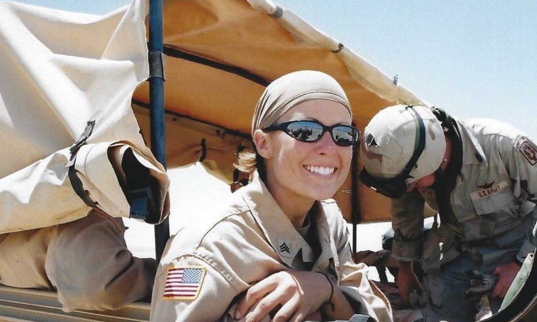Then-Sgt. Trisha McCulloch participates in a convoy with Maintenance Plt., B Co., 159th Aviation Regt., during her deployment in 2003 in Iraq.