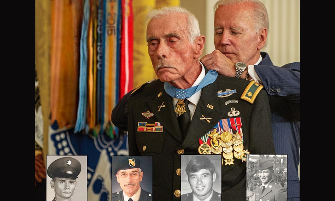 Medal of Honor recipients Retired Army Maj. John J. Duffy, Dwight W. Birdwell, John J. Duffy, Dennis M. Fujii, Edward N. Kaneshiro