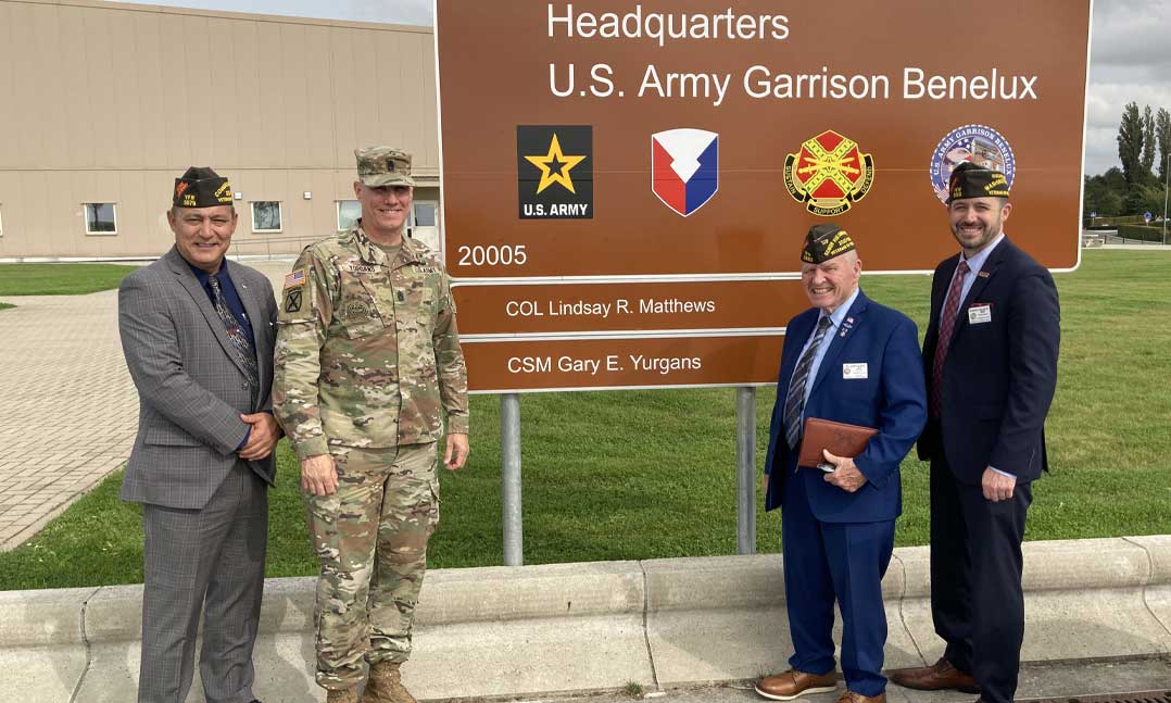 VFW leadership visits US Army Garrison Benelux overseas