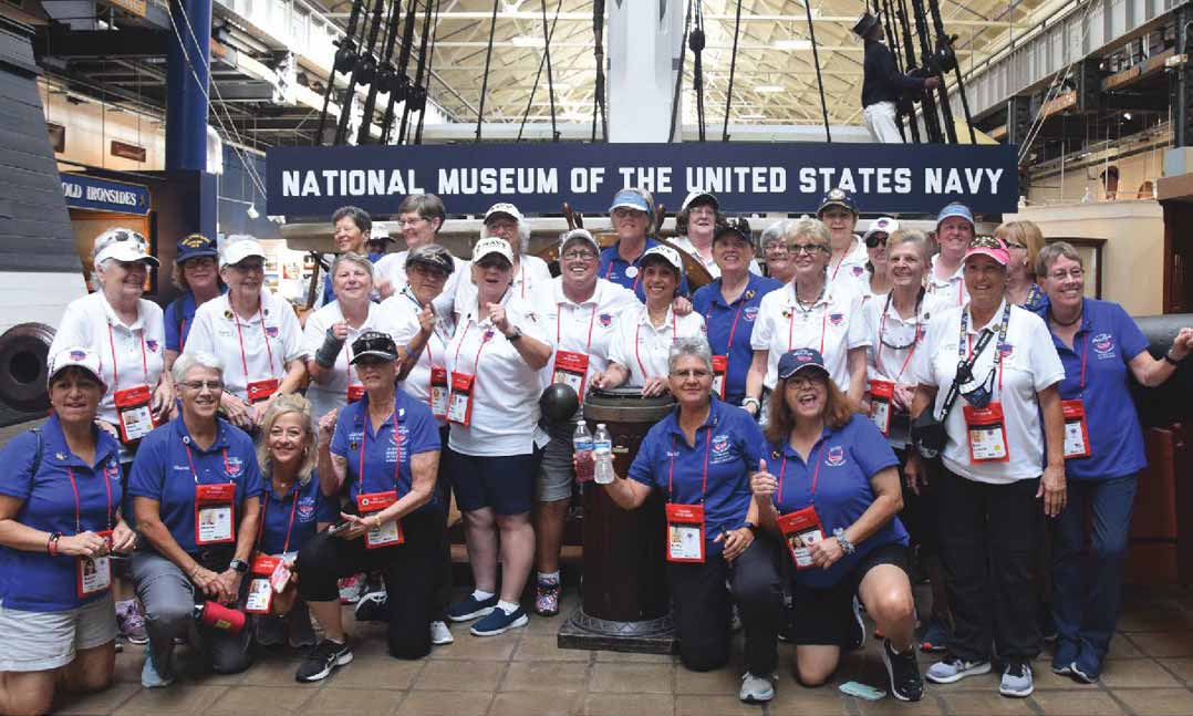 Women veterans and their “guardians” at the National Museum of the United States Navy in Washington, D.C., who were among the 109 who flew on Florida’s first all-female Honor Flight