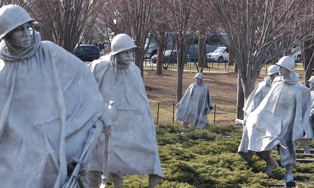Statues at the Korean War Memorial in Washington, D.C.