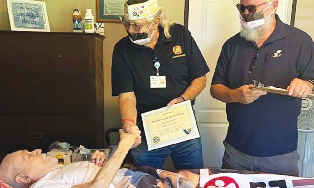 VFW members visit with veterans in hospice care