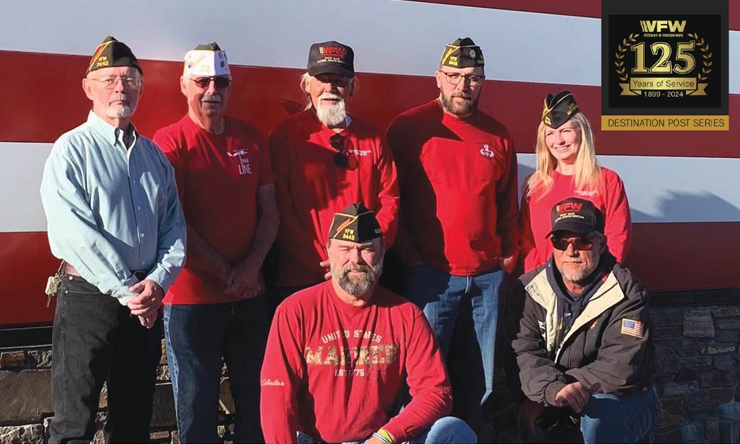 Members of VFW Post 3442 in Custer, S.D., gather together