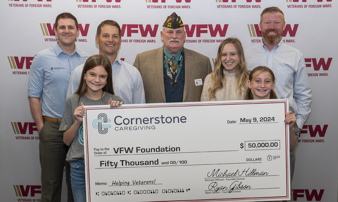 Cornerstone Caregiving Donation to the VFW Foundation