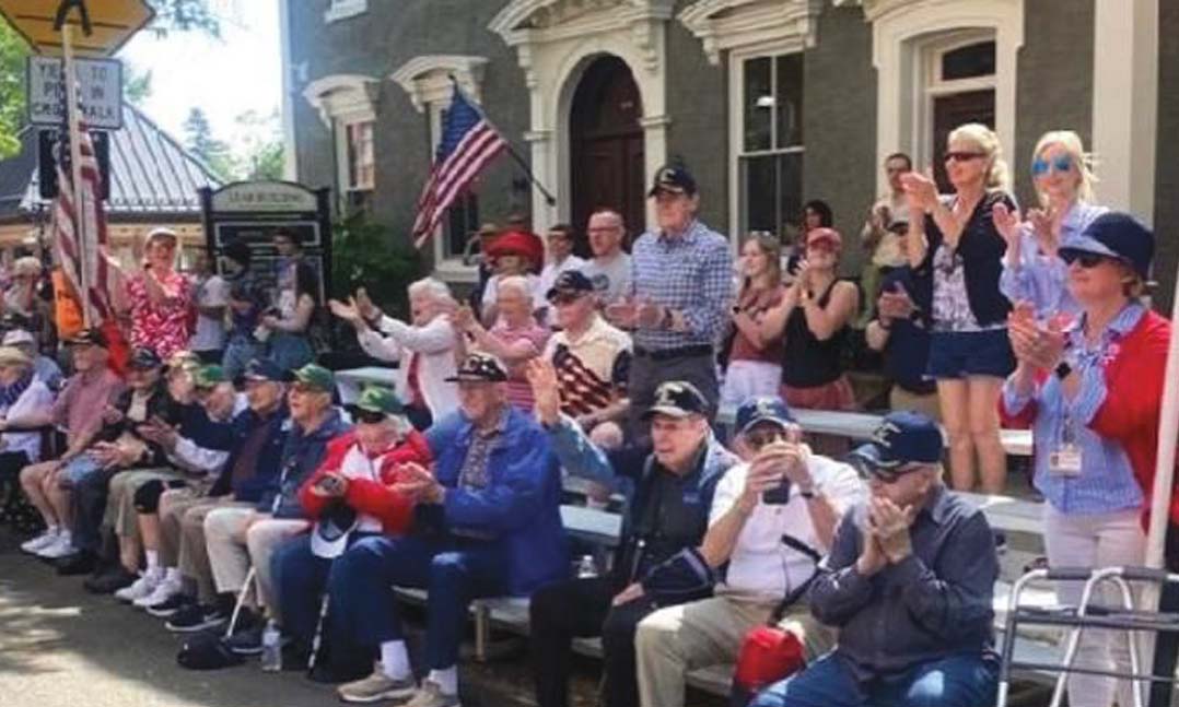 veterans during a city ceremony