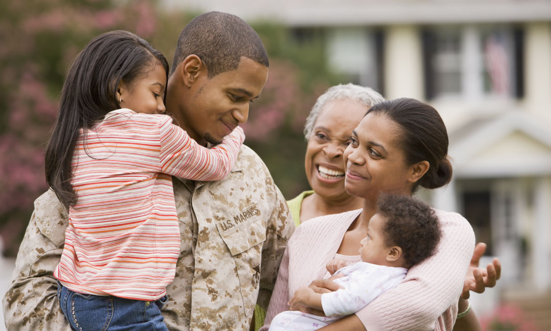Military Family Hug