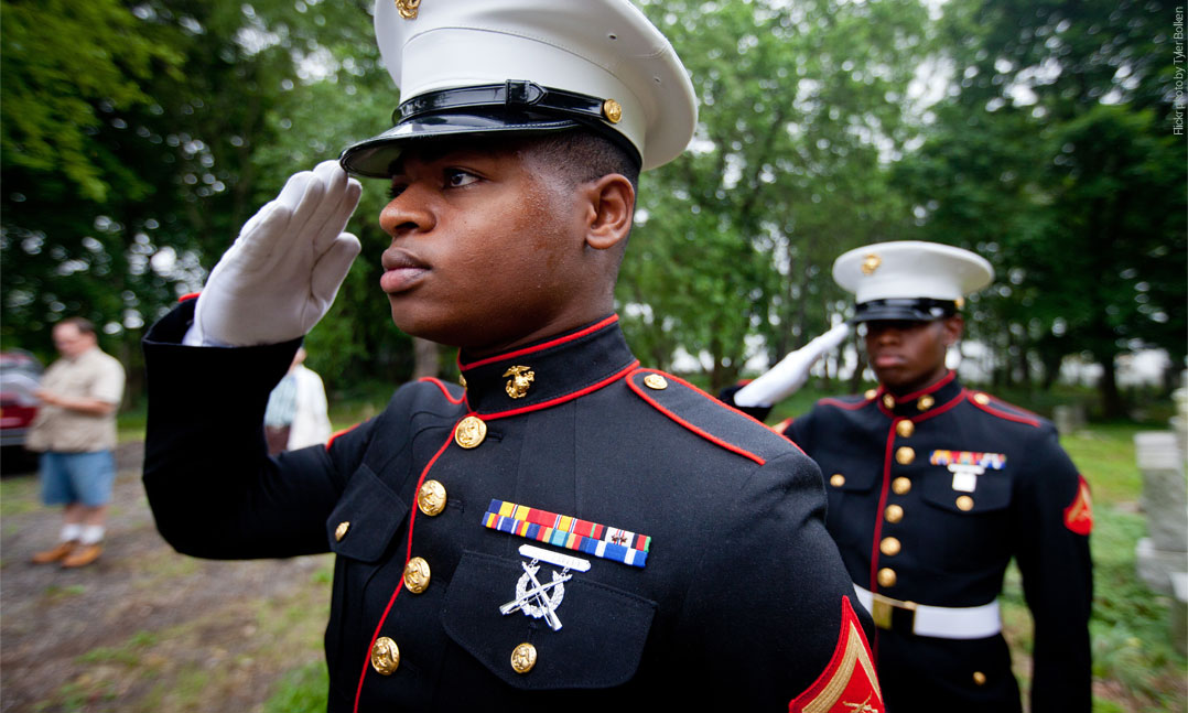 Marines Saluting