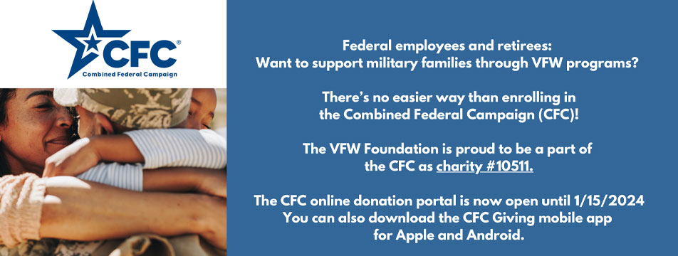Support the VFW Foundation through the CFC contribution program