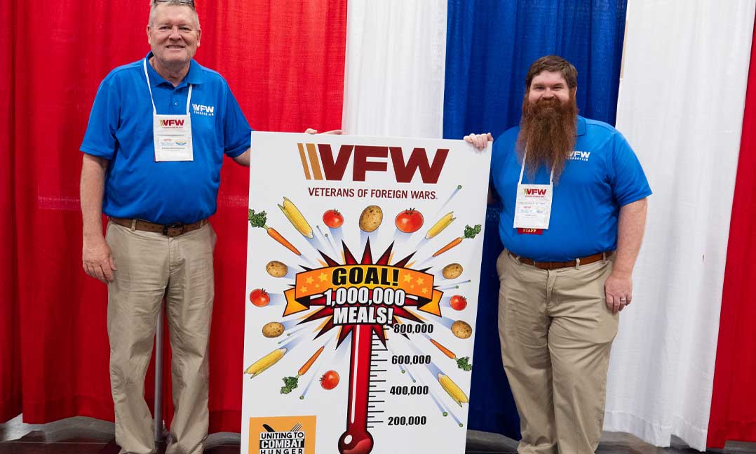 Foundation staff at Uniting to Combat Hunger drive at VFW National Convention