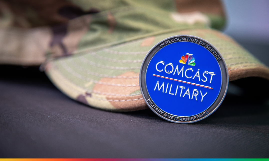 Comcast Military Pin and military hat